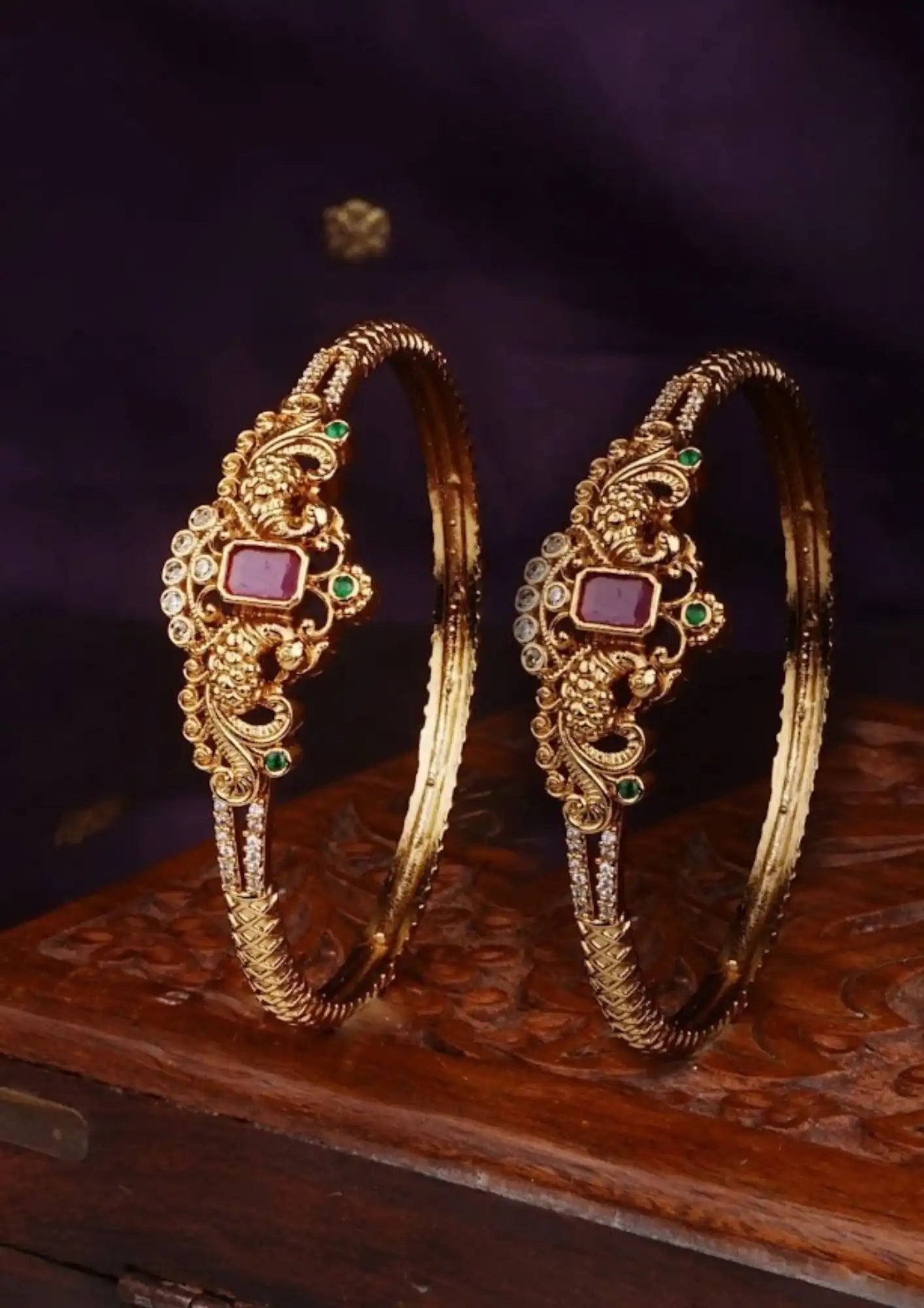 Kundan Bangles Imitation Jewellery Online | Sonaaz India