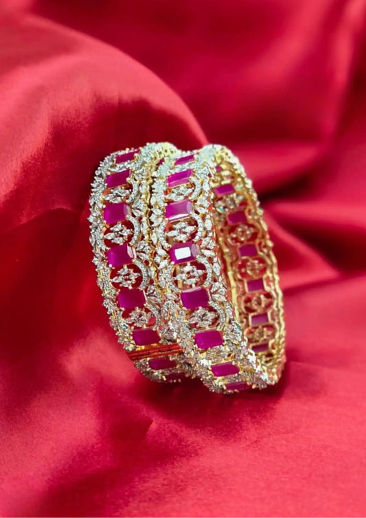 American Diamond Openable Bangles Imitation Jewellery Online | Sonaaz India