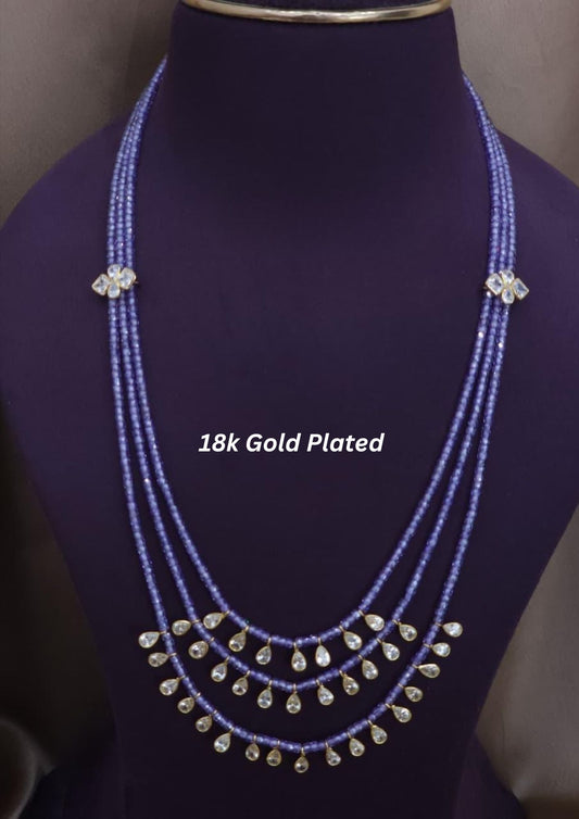 Kundan beads 18K gold plated necklace