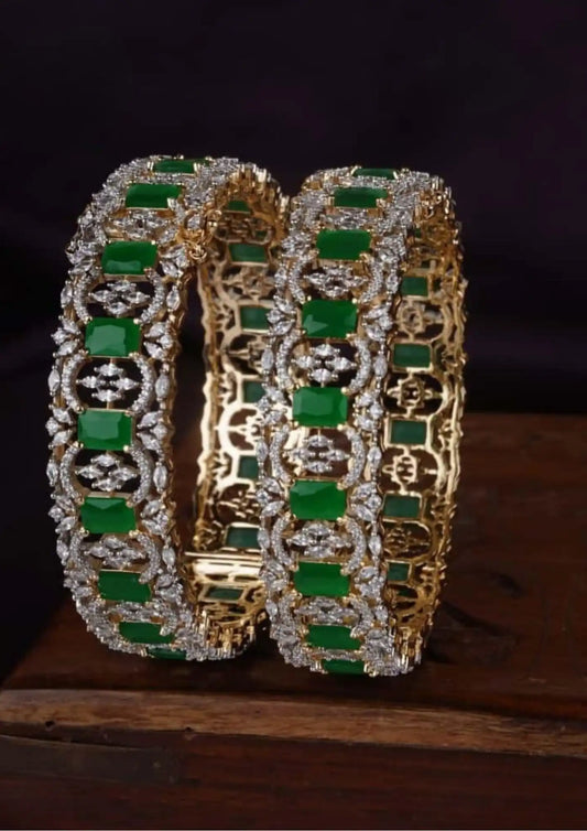 American Diamond Openable Bangles Imitation Jewellery Online | Sonaaz India