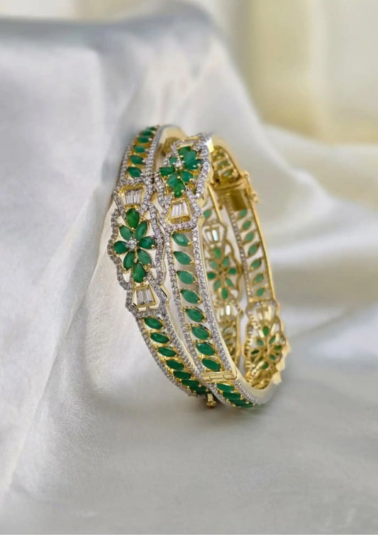 American Diamond Openable Bangles Imitation Jewellery Online | Sonaaz India