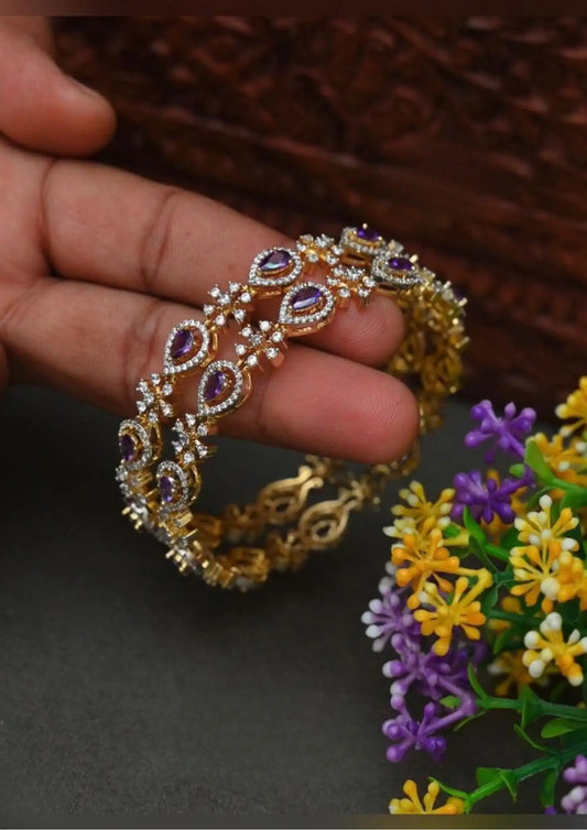 American Diamond Bangles Imitation Jewellery Online | Sonaaz India