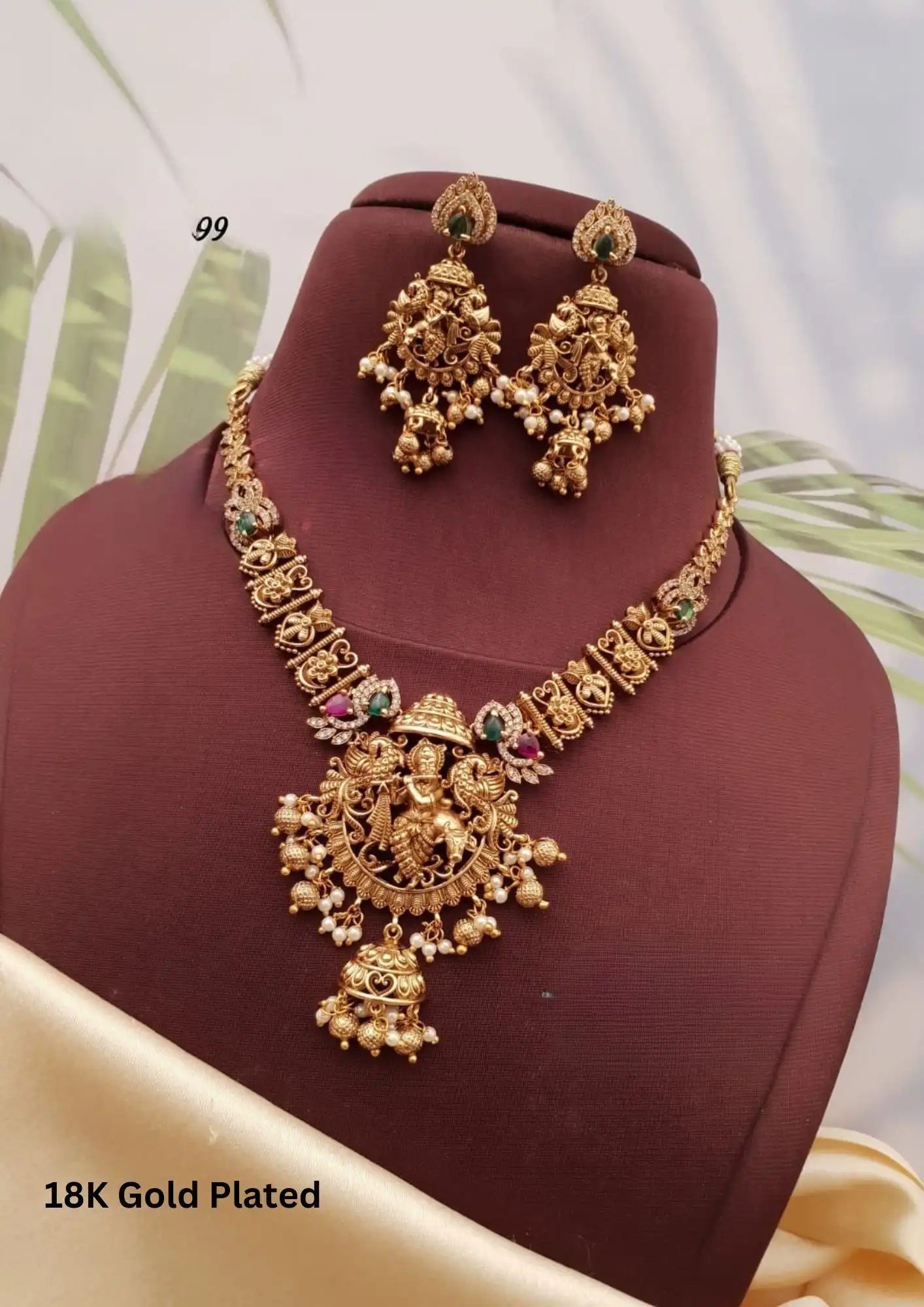 Kundan Necklace Set South Indian Imitation Jewellery Online | Sonaaz Hyderabad