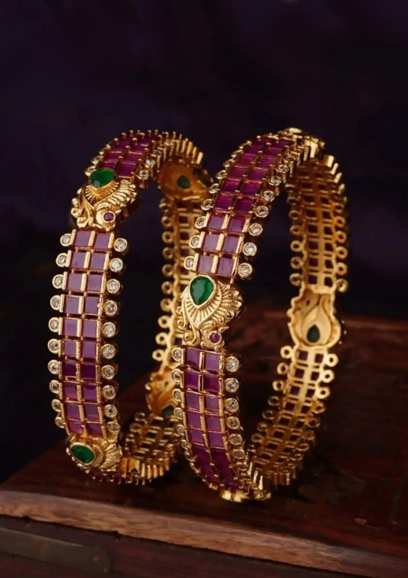 Kundan Bangles Imitation Jewellery Online | Sonaaz India