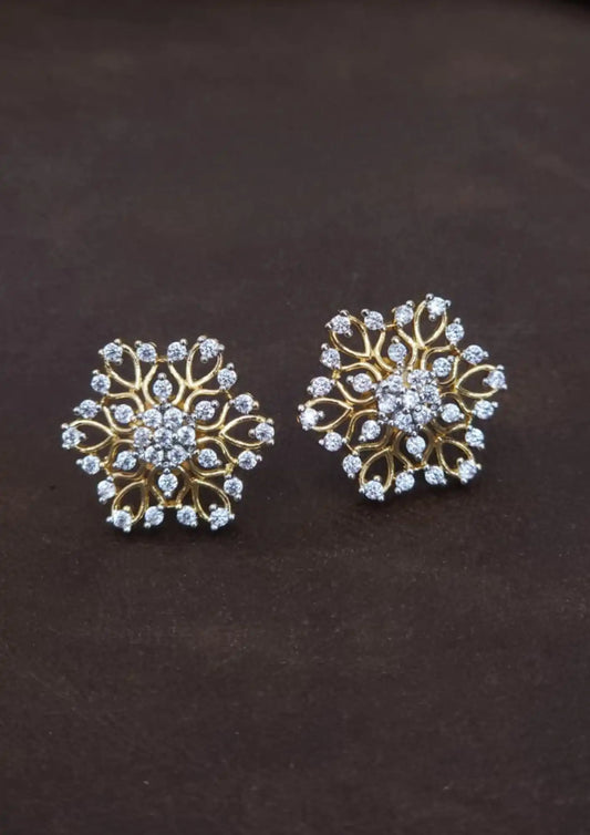 American Diamond Stud Earrings Imitation Jewellery Online | Sonaaz India