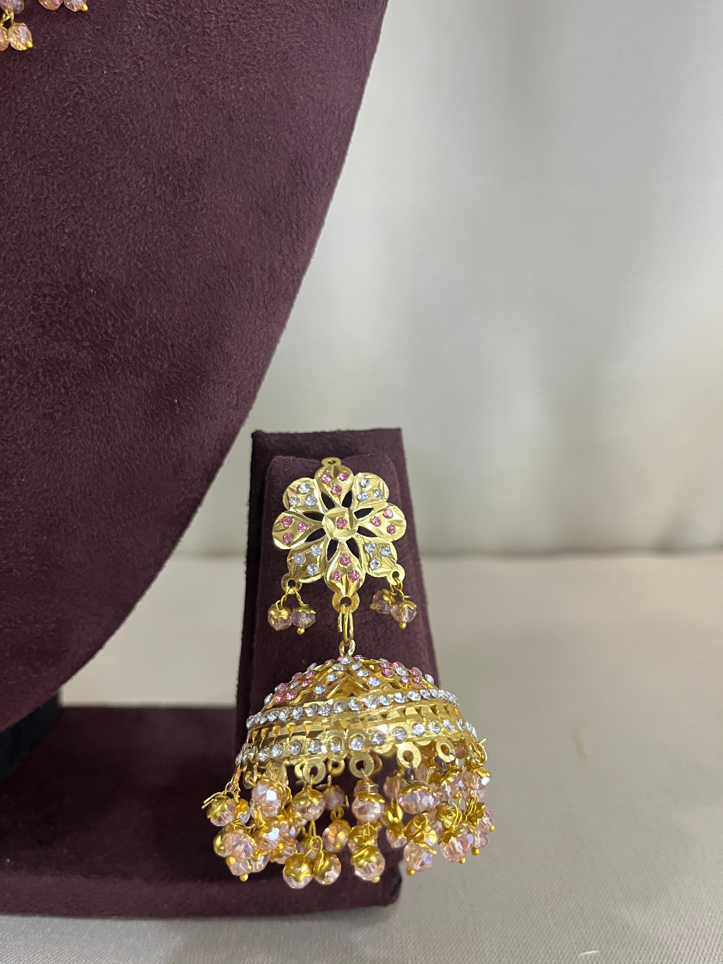 Jadau Necklace Set - Golden