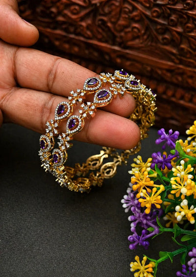 American Diamond Bangles Online | Sonaaz