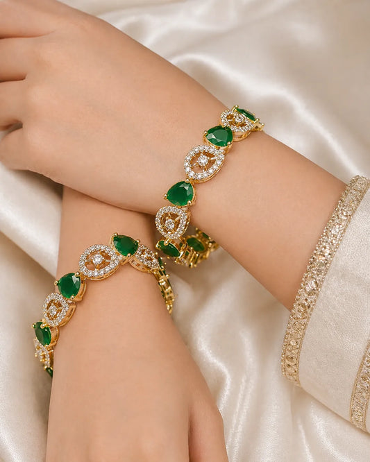 American Diamond Bangles Gold Plated | Sonaaz