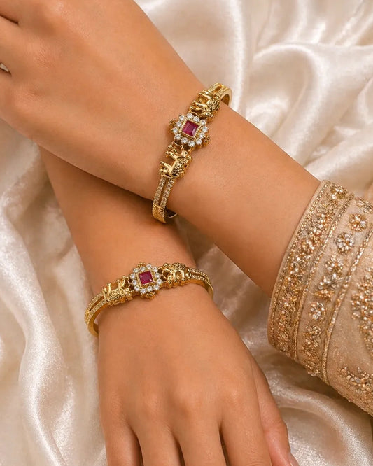 Kundan Bangles Festive Jewellery | Sonaaz