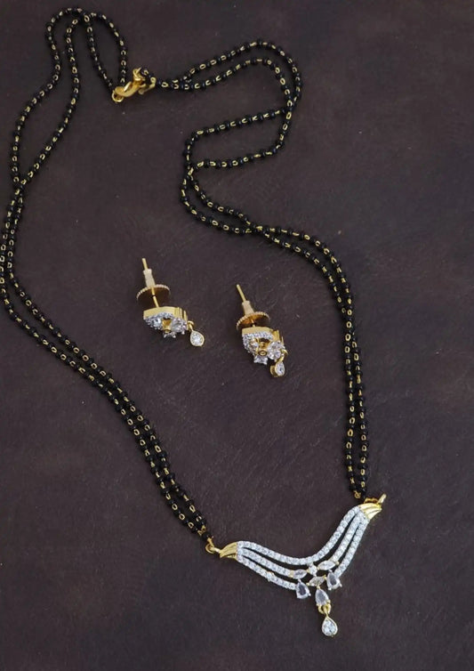 American Diamond Mangalsutra Imitation Jewellery Online | Sonaaz India