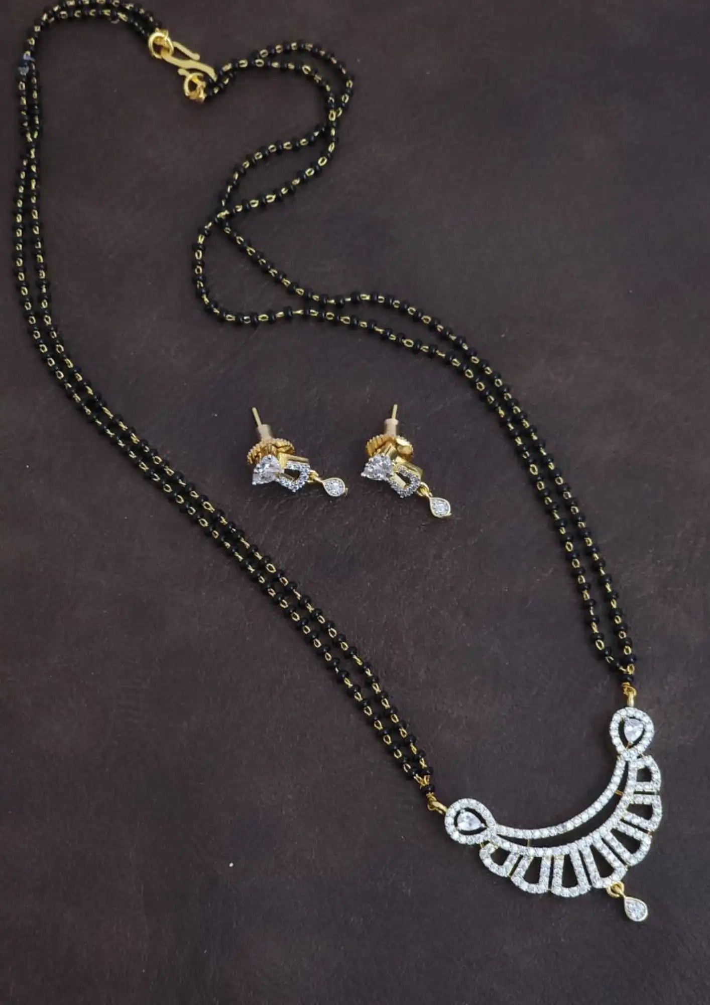 American Diamond Mangalsutra Imitation Jewellery Online | Sonaaz India