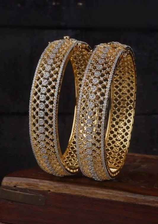 American Diamond Openable Bangles Imitation Jewellery Online | Sonaaz India