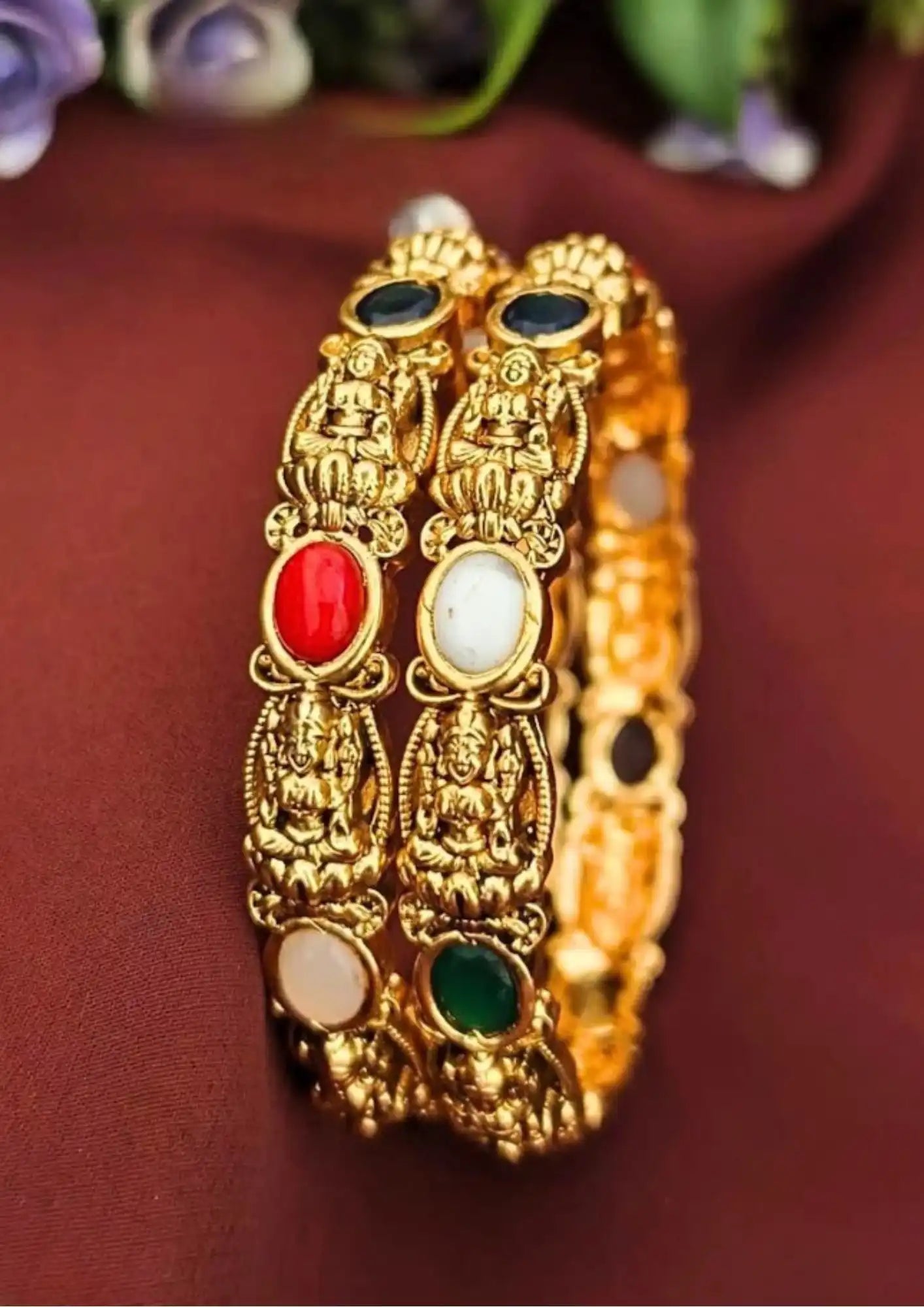 Kundan Bangles South Indian Imitation Jewellery Online | Sonaaz Hyderabad