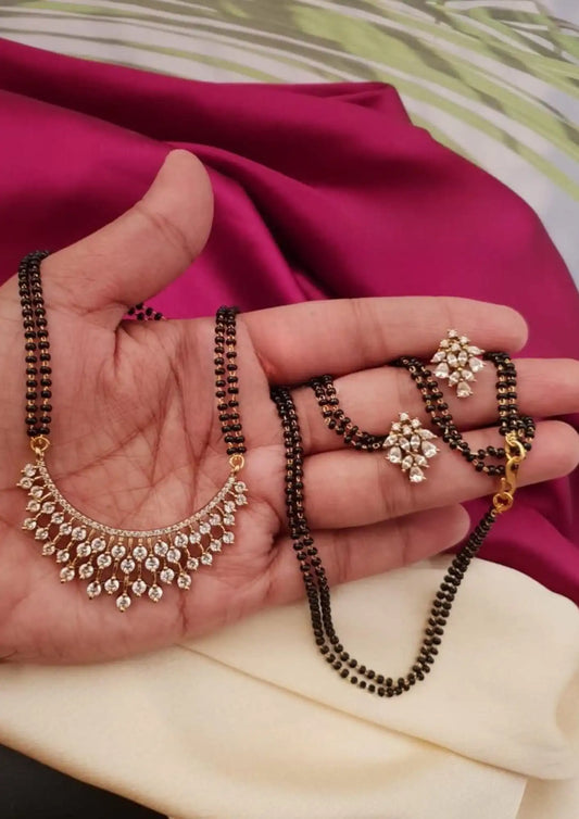 American Diamond Mangalsutra Imitation Jewellery Online | Sonaaz India