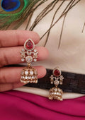 Kundan stones 18k gold platted earrings