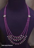 Kundan beads 18K gold plated necklace