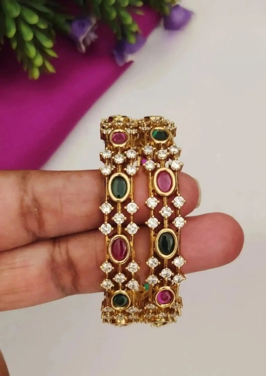 Kundan Bangles Imitation Jewellery Online | Sonaaz India