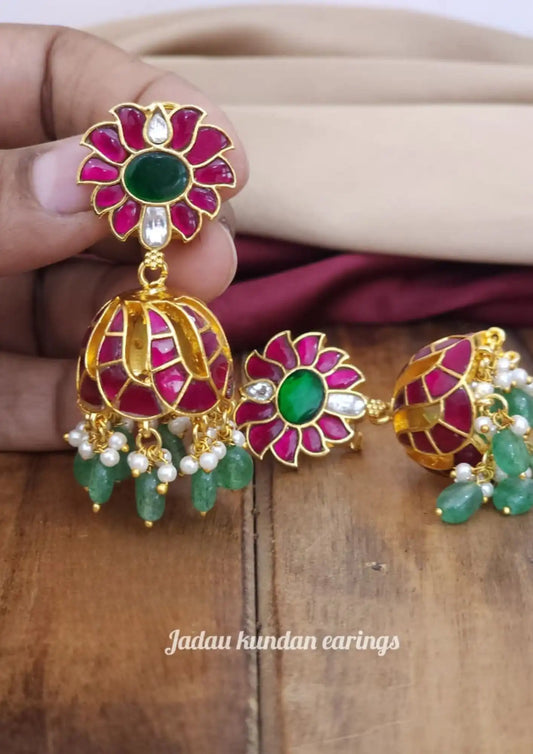 Jadau kundan 18k Gold plated earrings