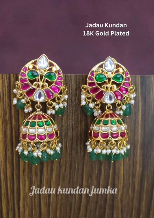 Jadau kundan 18k Gold plated earrings