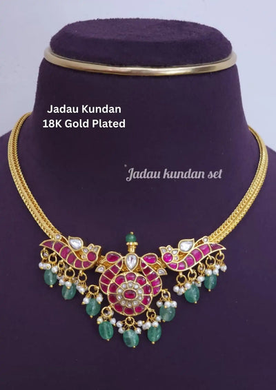 Jadau kundan 18k Gold plated Necklace