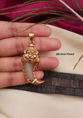 Lord narsimha gold plated pendant