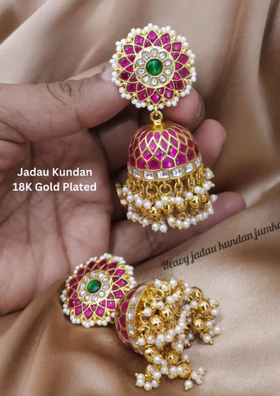 Jadau kundan 18k Gold plated earrings