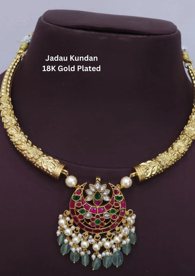 Jadau kundan 18k Gold plated Necklace