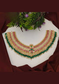 Jadau kundan bridal gold plated necklace