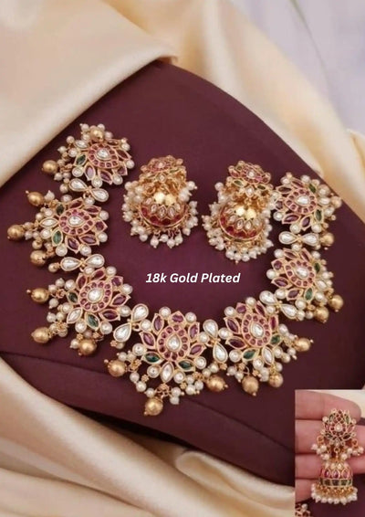 Kundan Necklace Set Festive Jewellery | Sonaaz