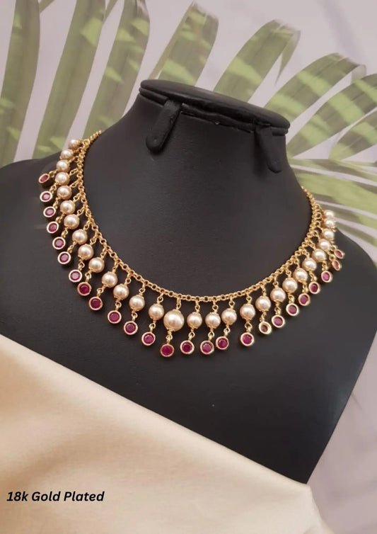 Pearl Necklace Set Imitation Jewellery Online | Sonaaz India