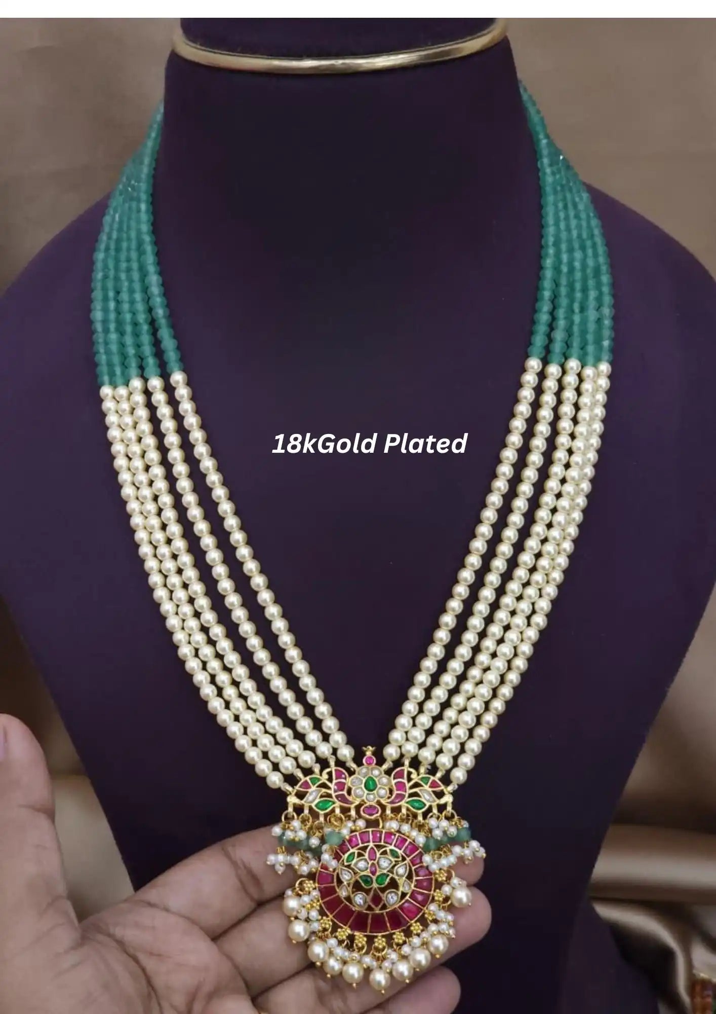 Jadau kundan gold plated rani haram