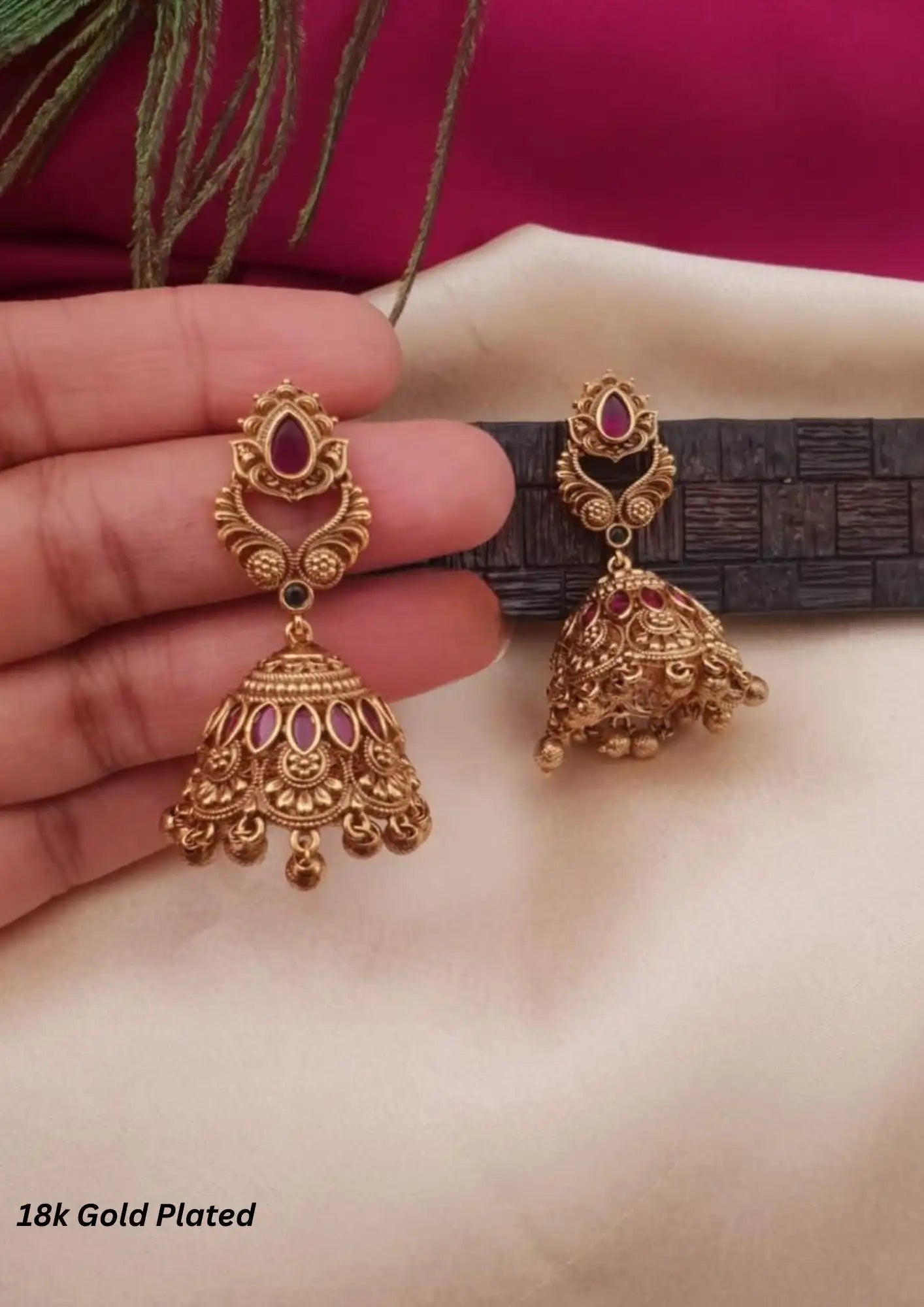 Kundan Earrings Imitation Jewellery Online | Sonaaz India