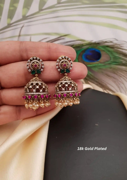 Victorian premium gold plated earrings
