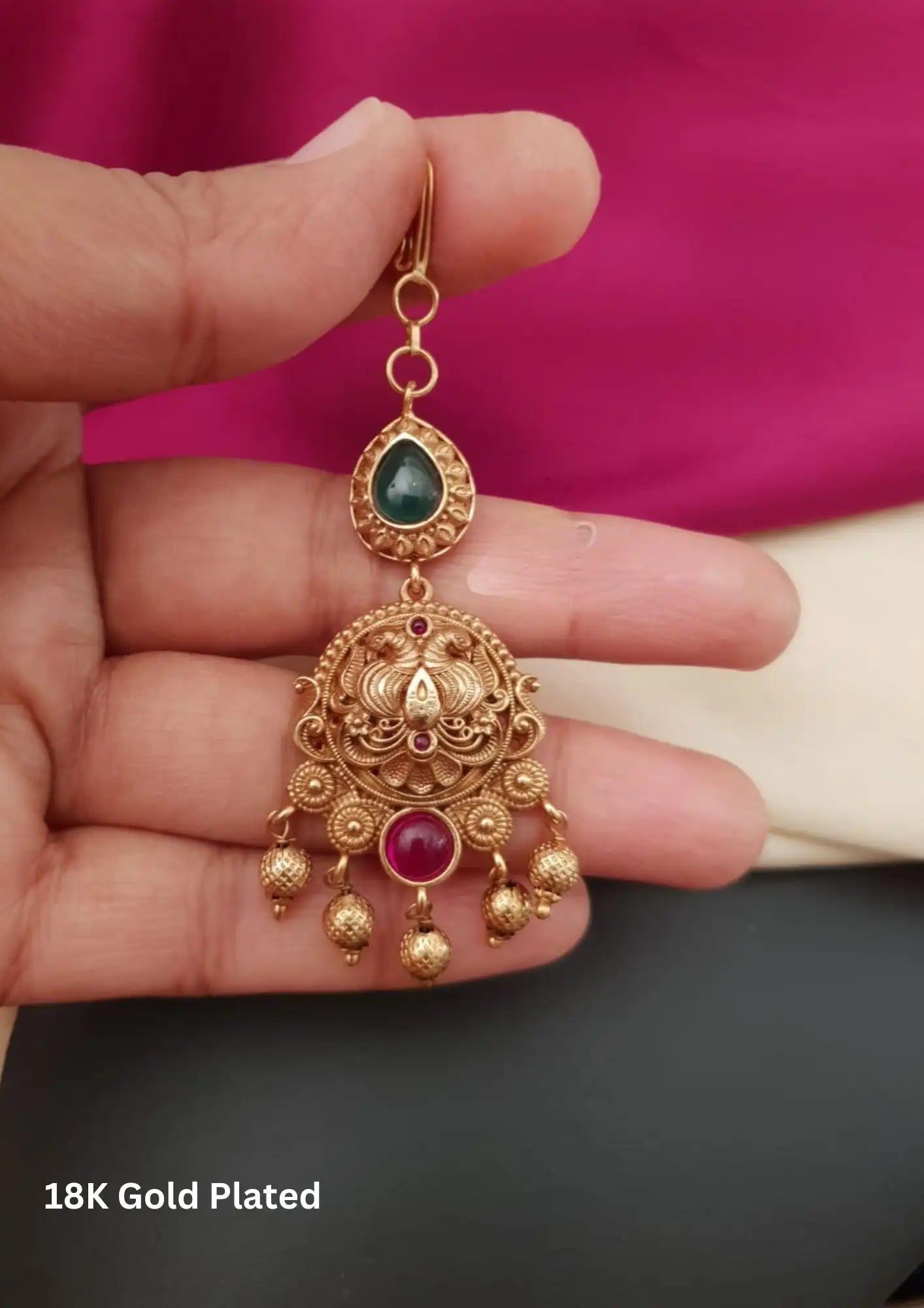 Kundan Maang Tikka Imitation Jewellery Online | Sonaaz India