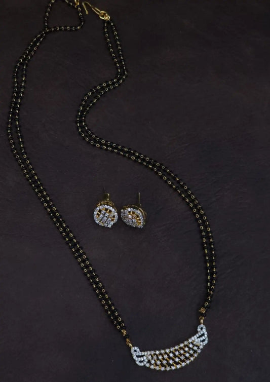 American Diamond Mangalsutra Imitation Jewellery Online | Sonaaz India