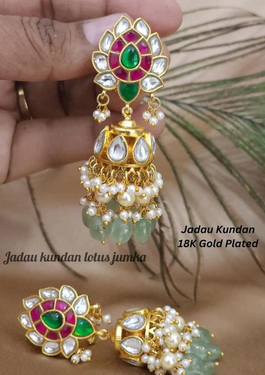 Jadau Kundan Earrings Imitation Jewellery Online | Sonaaz India