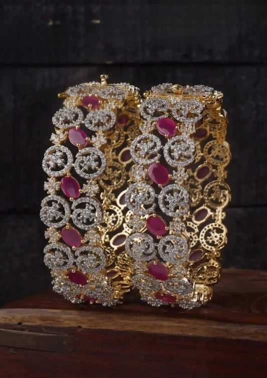 American Diamond Openable Bangles Imitation Jewellery Online | Sonaaz India