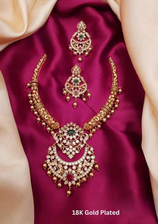 Kundan Necklace Set Imitation Jewellery Online | Sonaaz India
