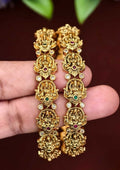 Kundan stone 18k gold platted temple jewellery bangles