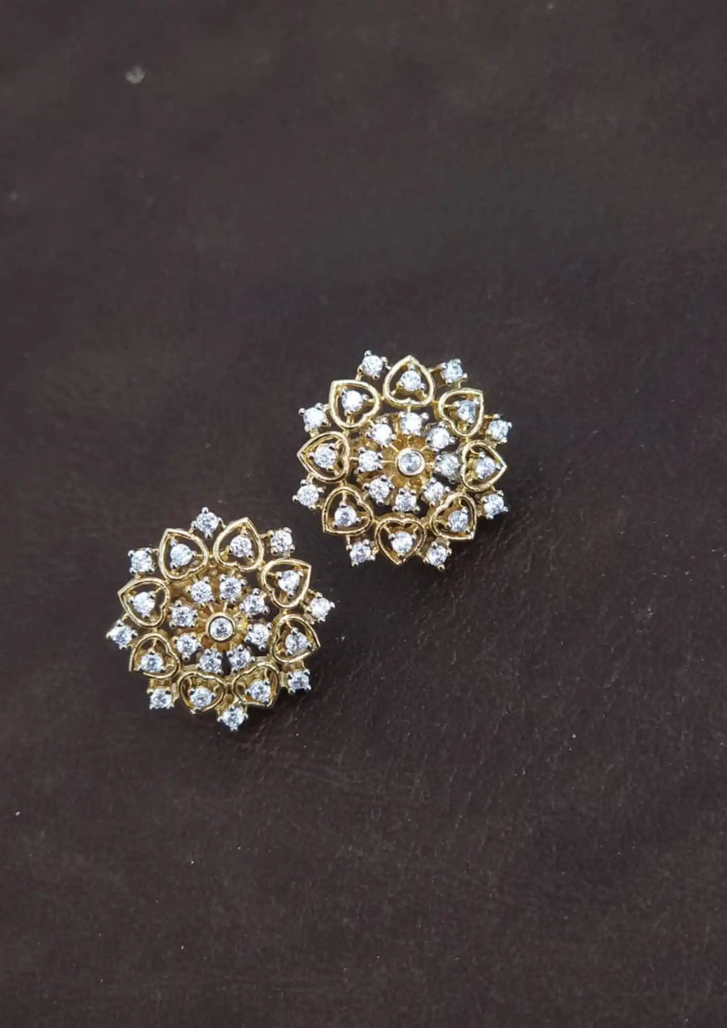 American Diamond Stud Earrings Imitation Jewellery Online | Sonaaz India