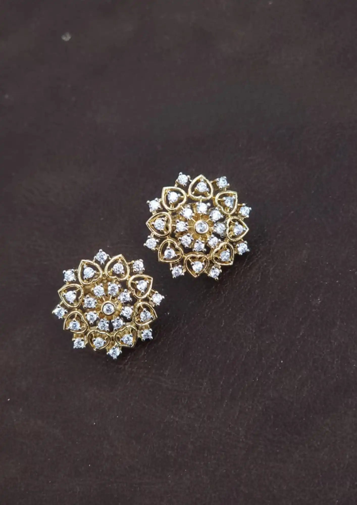 American Diamond Stud Earrings Imitation Jewellery Online | Sonaaz India