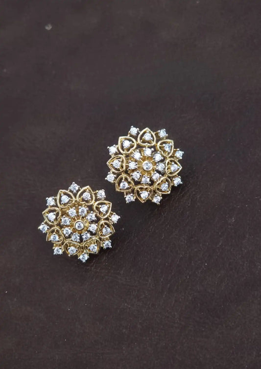 American Diamond Stud Earrings Imitation Jewellery Online | Sonaaz India