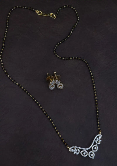 American Diamond Mangalsutra Traditional Jewellery | Sonaaz