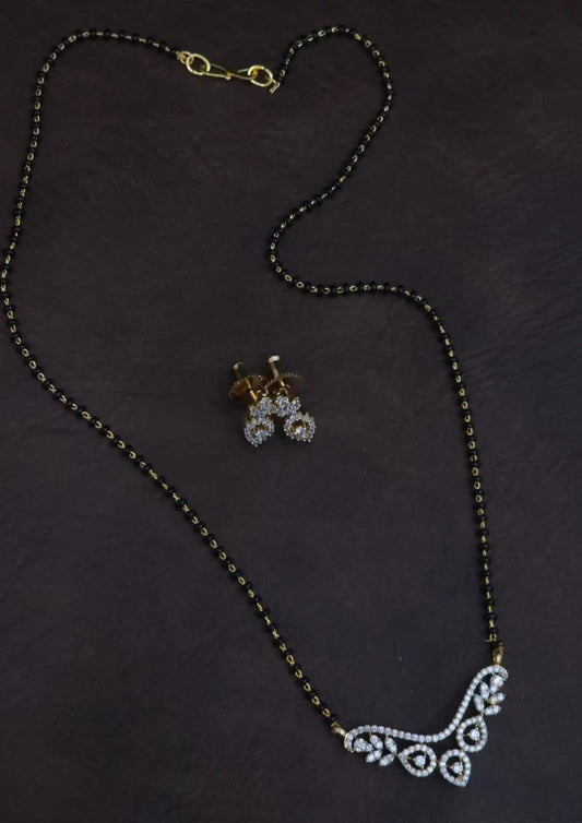 American Diamond Mangalsutra Imitation Jewellery Online | Sonaaz India