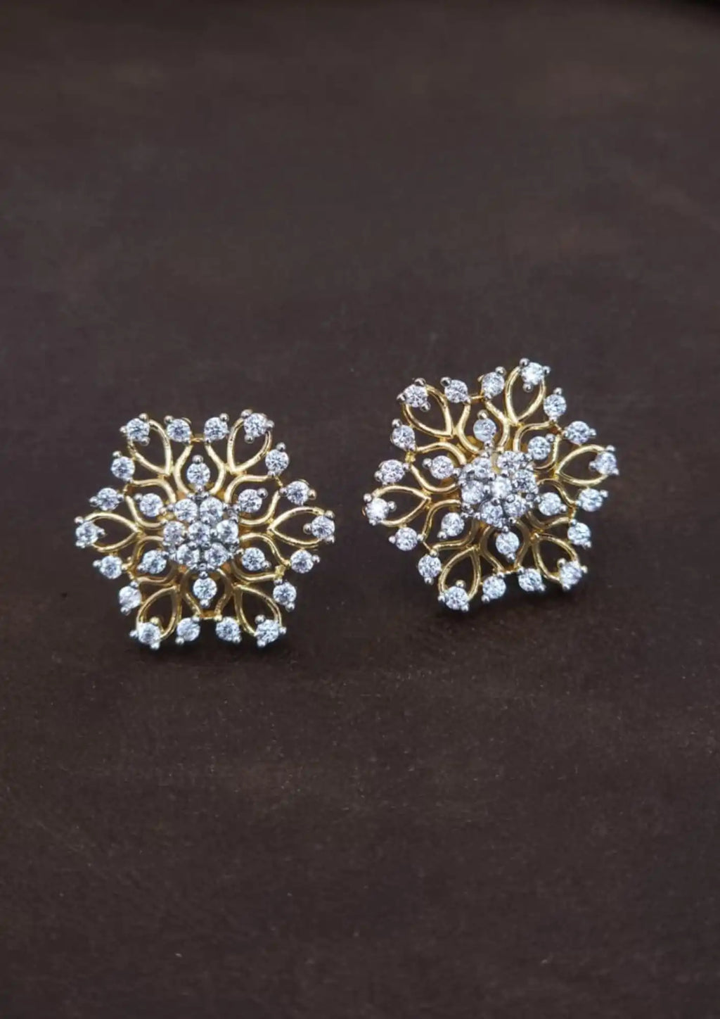 American Diamond Stud Earrings Imitation Jewellery Online | Sonaaz India