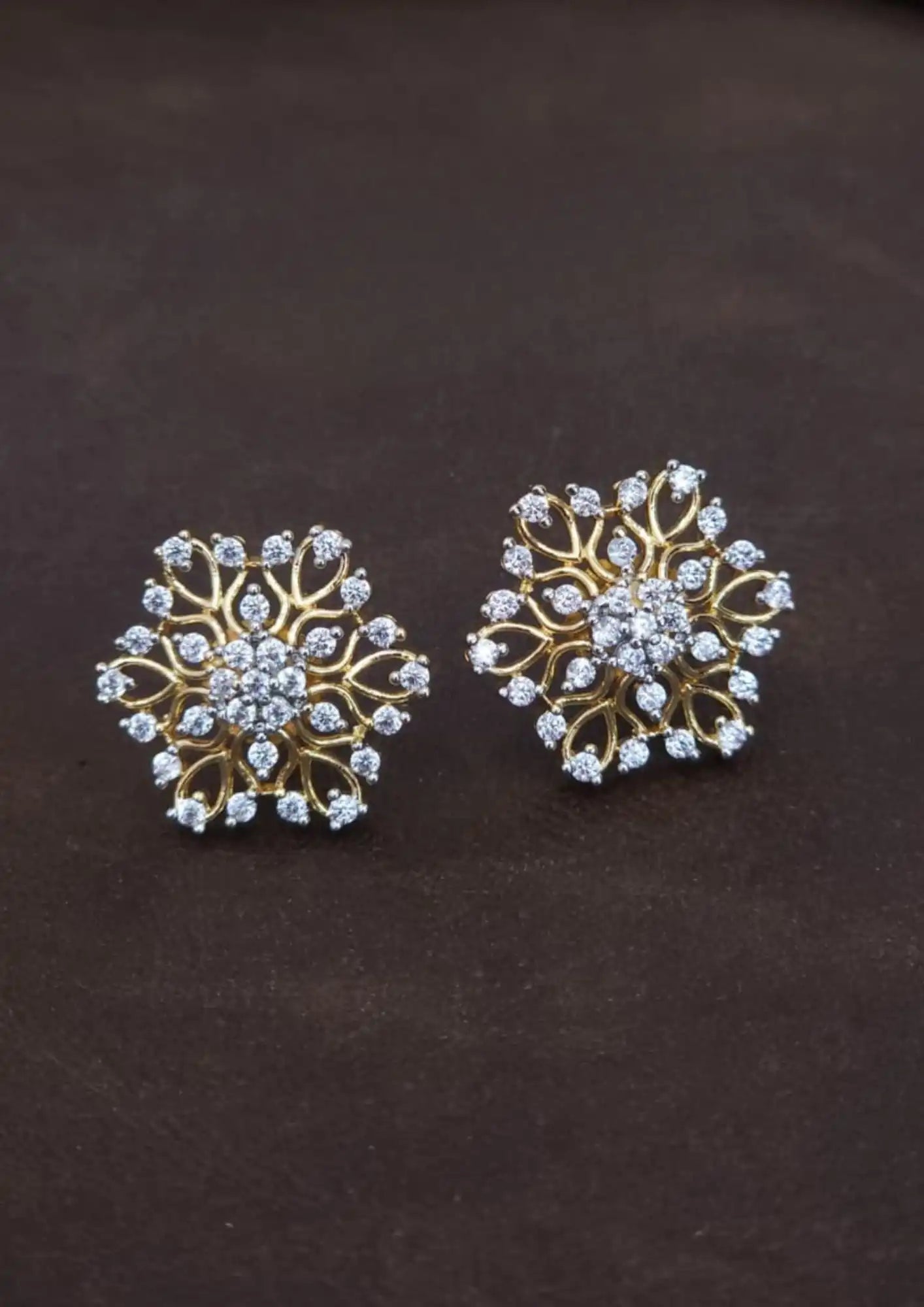 American Diamond Stud Earrings Imitation Jewellery Online | Sonaaz India