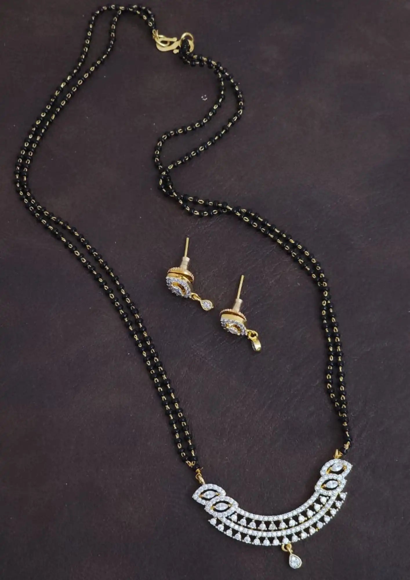 American Diamond Mangalsutra Imitation Jewellery Online | Sonaaz India