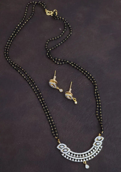 American Diamond Mangalsutra Festive Jewellery | Sonaaz