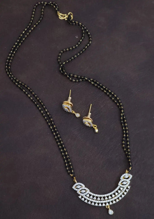 American Diamond Mangalsutra Imitation Jewellery Online | Sonaaz India