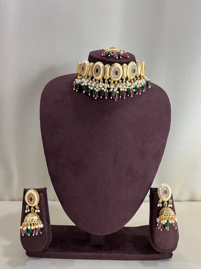 Heritage South Indian Choker Set - Multi
